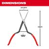 Milwaukee 13inch Long Reach Pliers Straight Nose, small