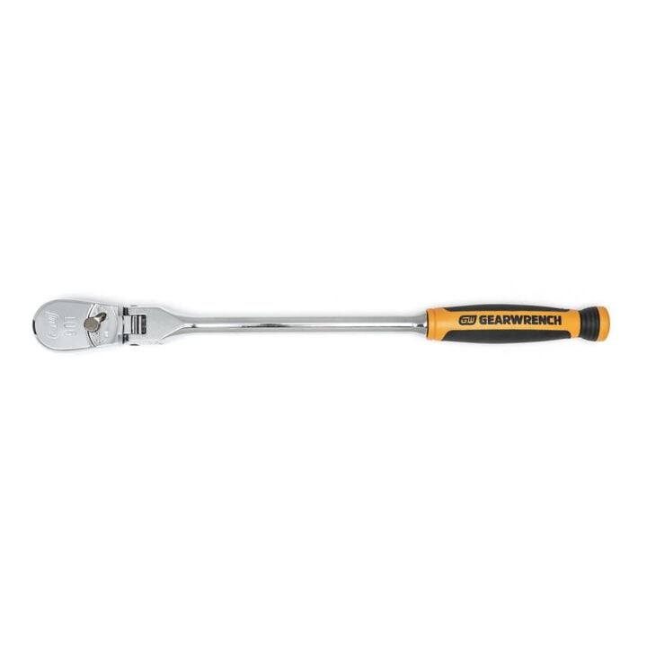 GEARWRENCH 3/8in Drive 90 Tooth Dual Material Flex Head Teardrop Ratchet 13in, large image number 0