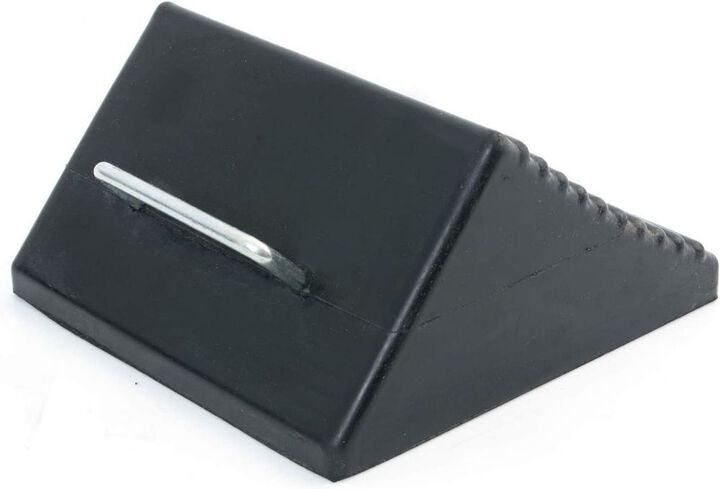BluBird Heavy-Duty Rubber Wheel Chock with Handle, large image number 1