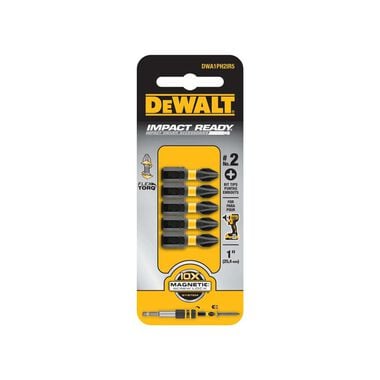 DEWALT 1in Phillips No 2 Impact Ready 5Pk, large image number 0