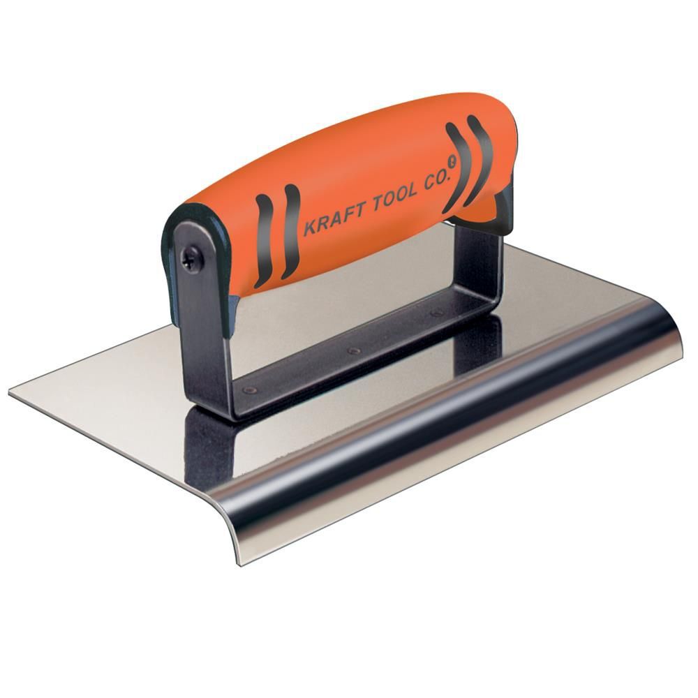 Kraft Tool Co 8in x 4in 3/8in R 1/2in L Cement Edger, large image number 1