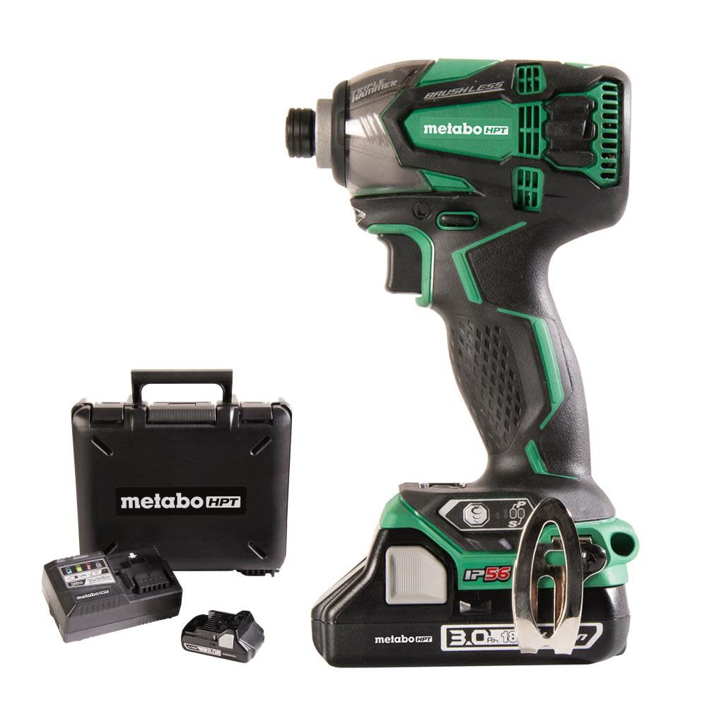 Metabo HPT 18V Brushless Li Ion Triple Hammer Impact Driver Kit