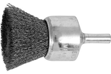 Pferd Crimped Wire End Brush 1 Inch Diameter .006 Carbon Steel 1/4 Inch Shank