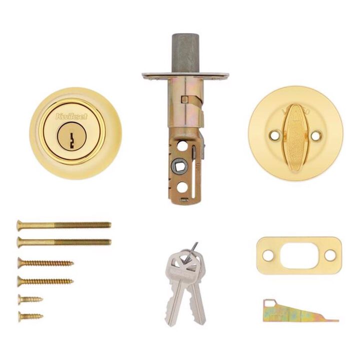 Kwikset 660 Metal Deadbolt Polished Brass, large image number 3
