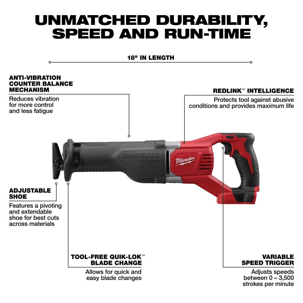 Milwaukee M18 Cordless Lithium-Ion 4-Tool Combo Kit, large image number 5