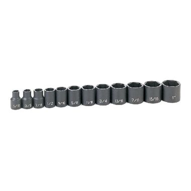Grey Pneumatic 3/8in Drive Standard Length Impact Set