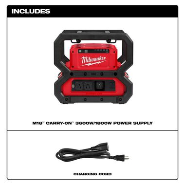 Milwaukee M18 CARRY ON 3600W/1800W Power Supply (Bare Tool), large image number 1