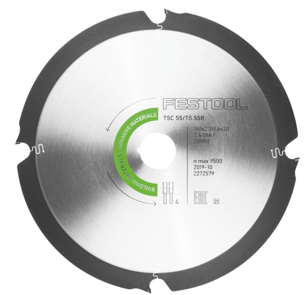Festool 160 Milimeter Segmented Rim Diamond Blade for Fiber Cement – 205564