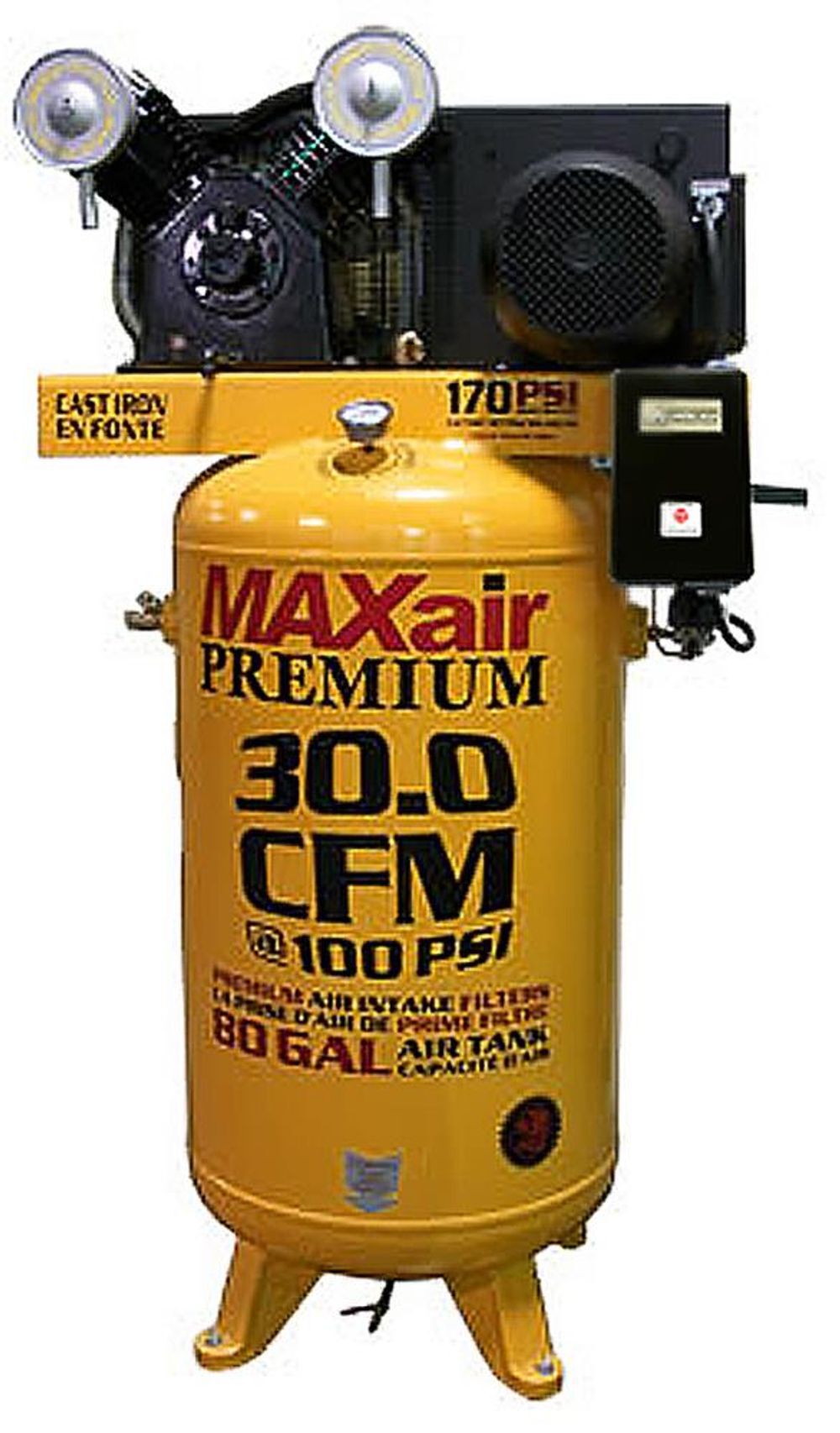 MAXair 80 Gallon Stationary Air Compressor, large image number 1