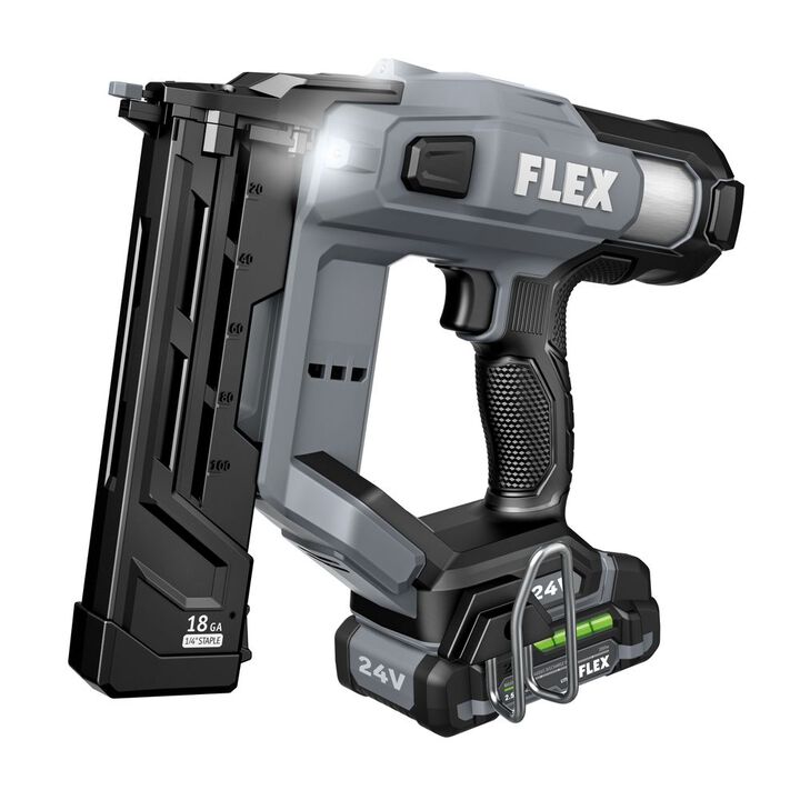 FLEX 24V Cordless 18 Gauge 1/4 Inch Narrow Crown Stapler Kit, large image number 3