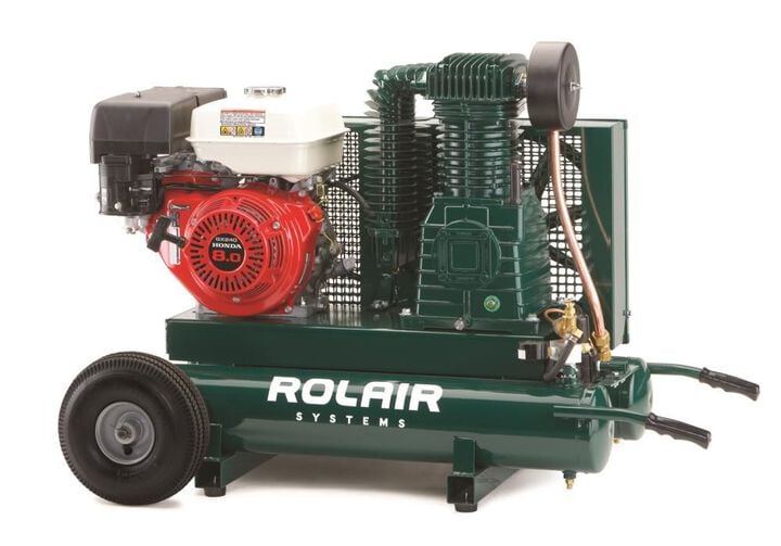 Rolair 9HP (270cc) Honda 20.1 CFM@90PSI 9 Gall Twin Tank Compressor