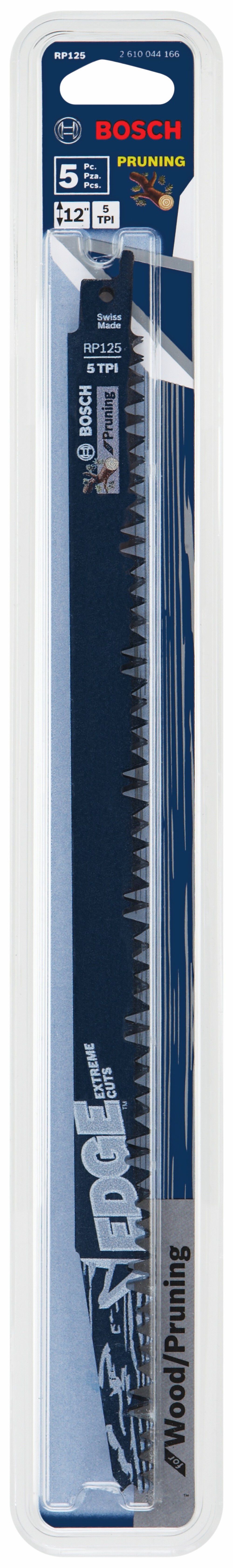 Bosch Reciprocating Saw Blades 12in 5 TPI Edge for Pruning 5pc, large image number 2