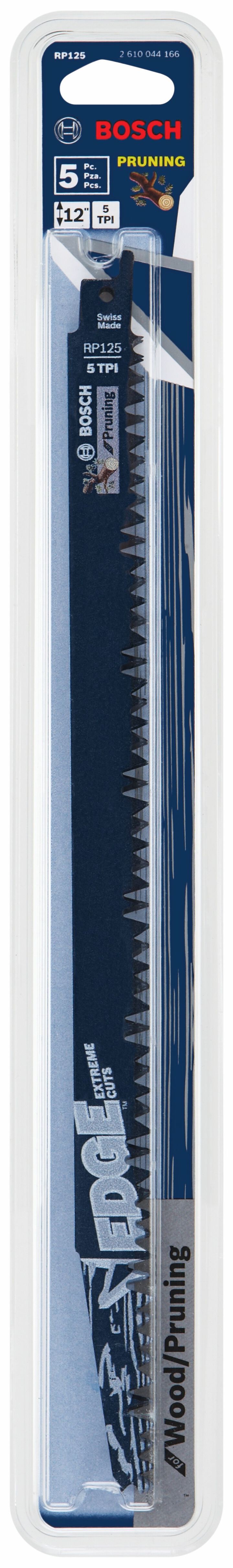Bosch Reciprocating Saw Blades 12in 5 TPI Edge for Pruning 5pc, large image number 1
