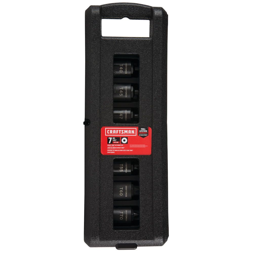 CRAFTSMAN 1/2 Inch Drive Torx Bit Impact Socket Set, 7 Piece, large image number 5