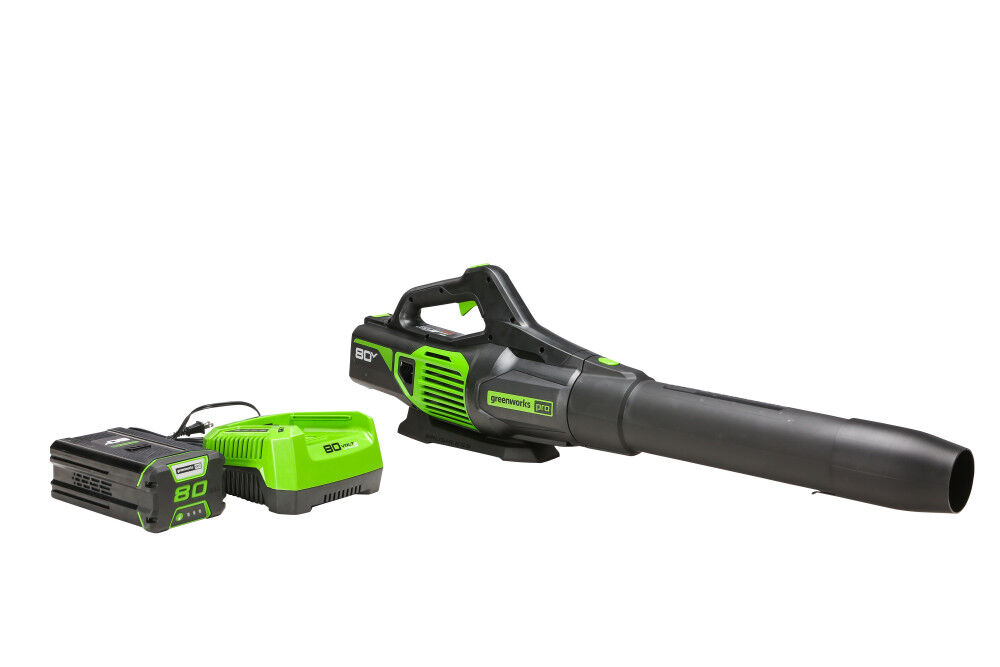 Greenworks 80V String Trimmer & Axial Blower Combo Kit with 2.5Ah Rapid