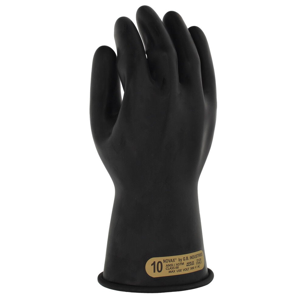 Protective Industrial Products NOVAX Rubber Insulating Gloves Class 00 Black, large image number 2