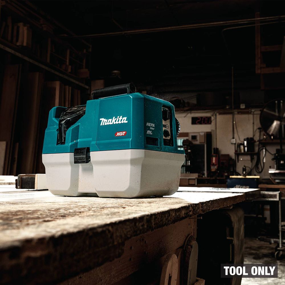 Makita 40V max XGT Brushless Cordless 2 Gallon HEPA Filter Wet/Dry Dust Extractor/Vacuum (Bare Tool), large image number 7