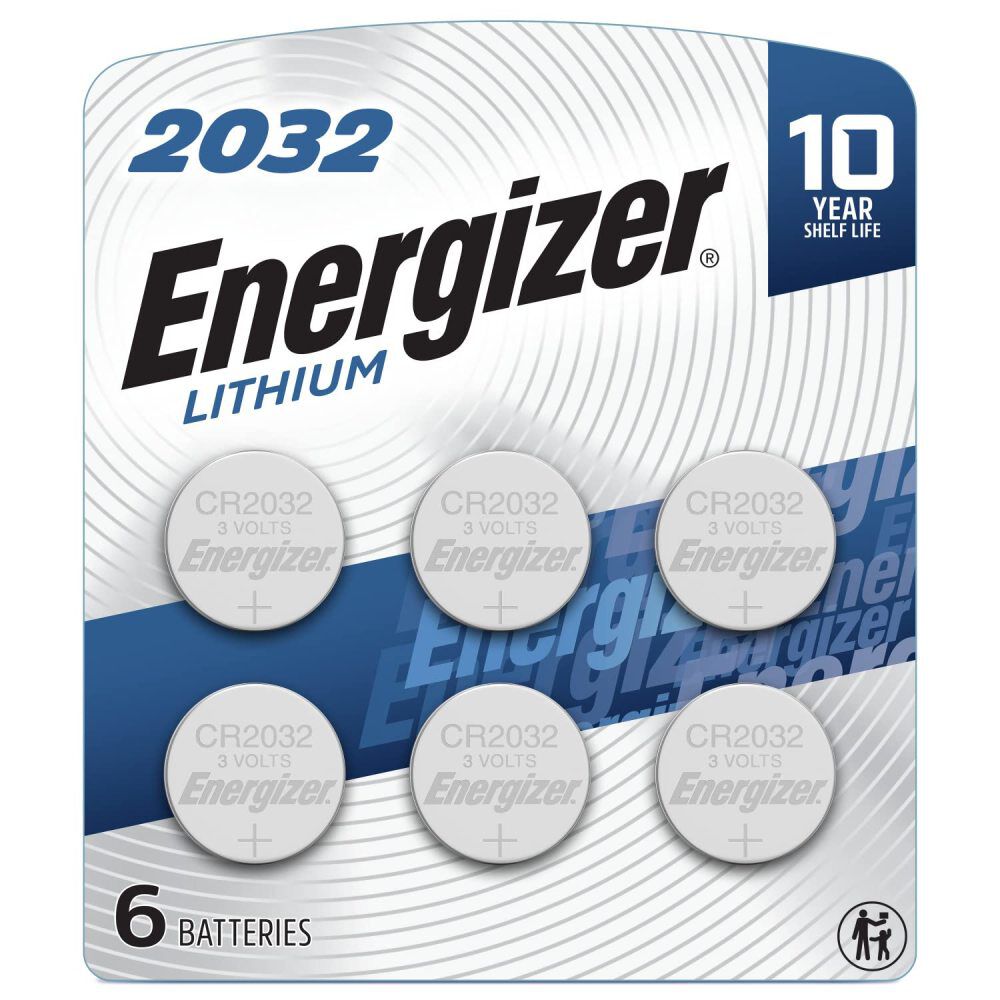 Energizer CR 2032 3V 240 mAh Lithium Non-Rechargeable Coin Battery - 6/Pack  2032BP-6 - Acme Tools