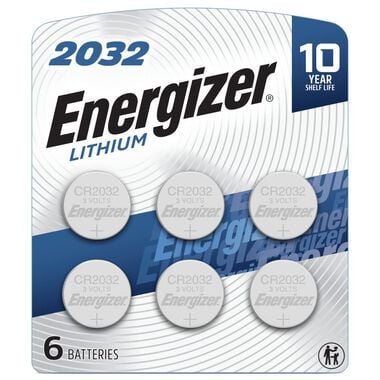 Energizer CR 2032 3V 240 mAh Lithium Non-Rechargeable Coin Battery - 6/Pack