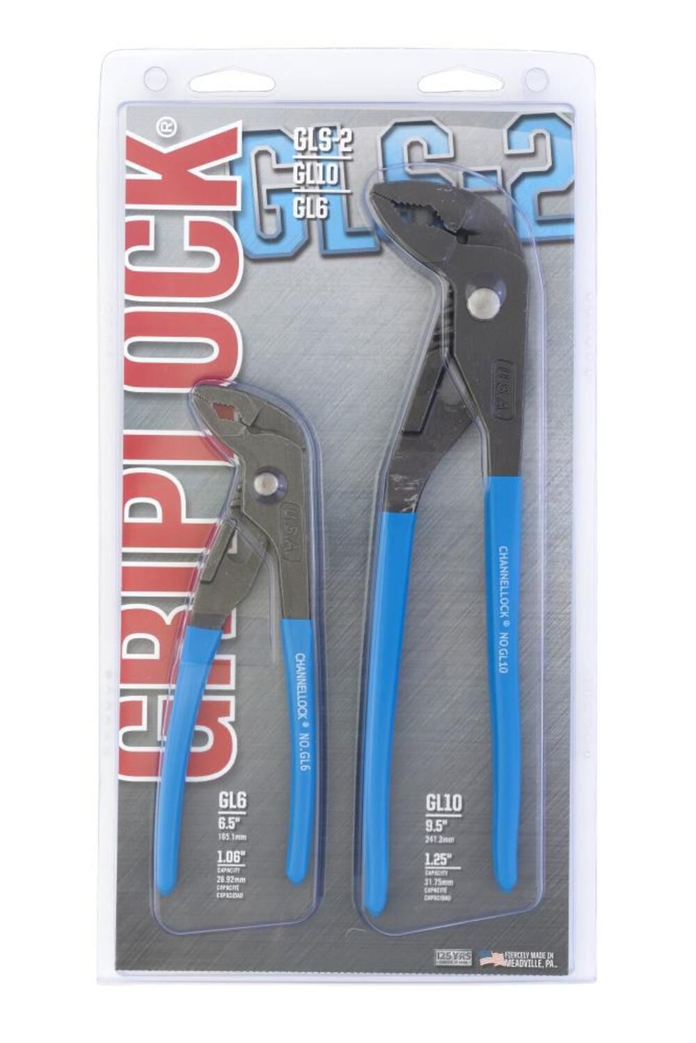 Channellock 2pc GripLock Plier Set GLS2 Acme Tools