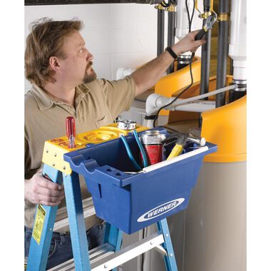 Werner Job Bucket for Select Stepladders Increases Storage Space On Top Of Stepladder., large image number 8