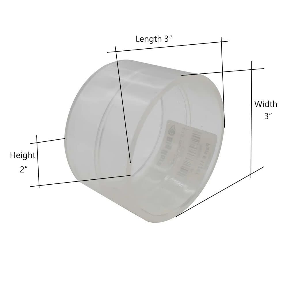 Big Horn 3 Inch Diameter x 2 Inch Length ABS Clear Coupling, large image number 8