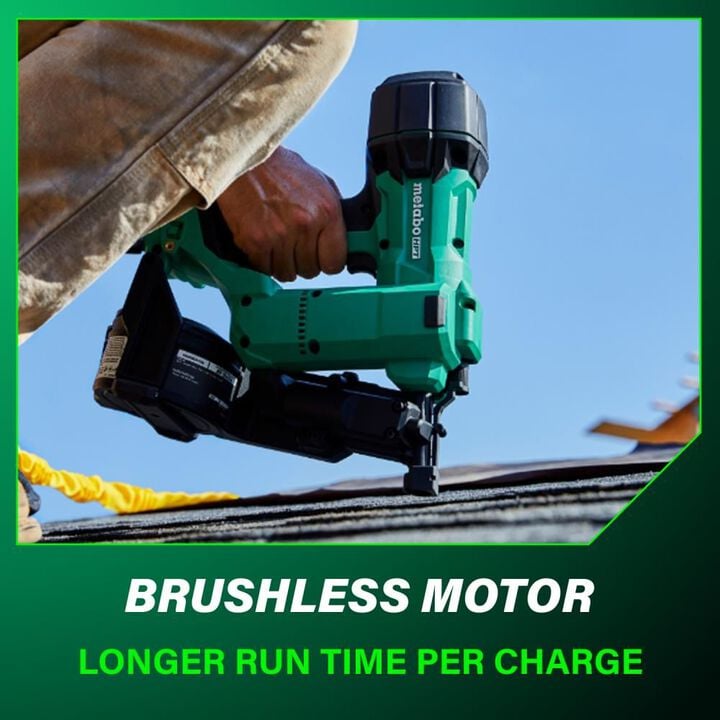Metabo HPT 18V MultiVolt Brushless 1-3/4 Inch Coil Roofing Nailer Kit, large image number 6