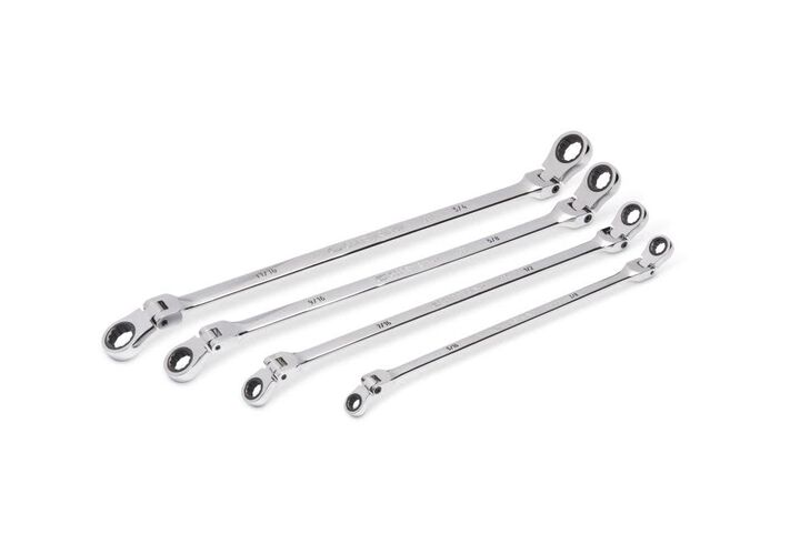 GEARWRENCH Ratcheting Wrench 90 Tooth 12 Point SAE GearBox Double Flex 4pc Set, large image number 5
