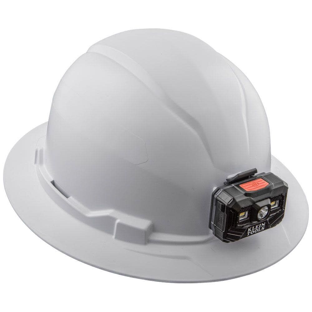 Klein Tools Hard Hat Non-vented Full Brim with Rechargeable Headlamp White, large image number 6