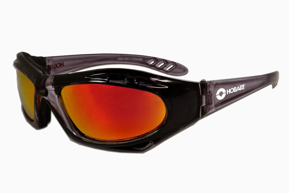 Hobart Smoke Frame Orange Mirrored Lens Safety Glasses - 770785