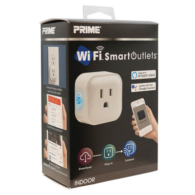 Prime 2 Outlet Outdoor WiFi Remote Control Smart Outlet RCWFIO from Prime -  Acme Tools