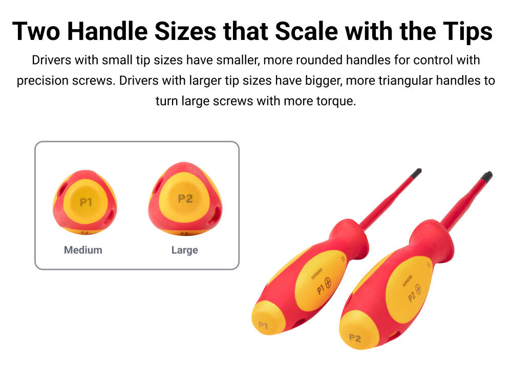 Tekton Insulated Screwdriver Set 6 Piece #1-#2 5.5-6.5 mm S1-S2, large image number 6