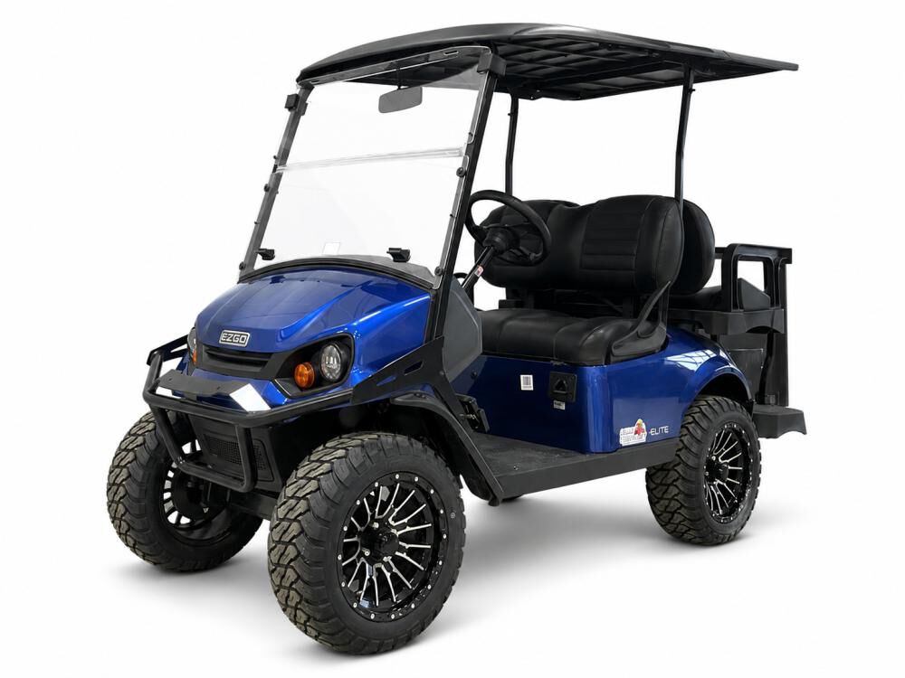 E-Z-GO Express S4 4-Seat Electric Golf Cart Blue - 10027208-EB
