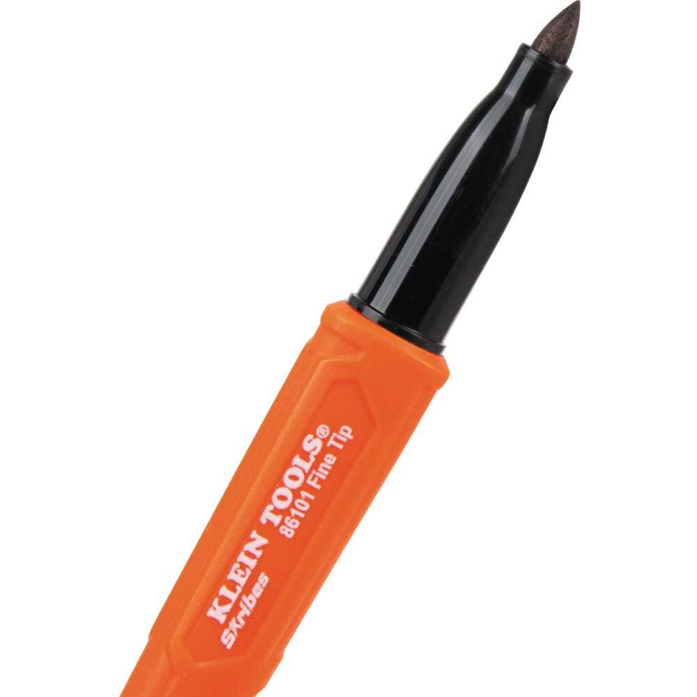 Klein Tools Skribes Fine Tip Permanent Markers, Black, 4 Pack, large image number 10