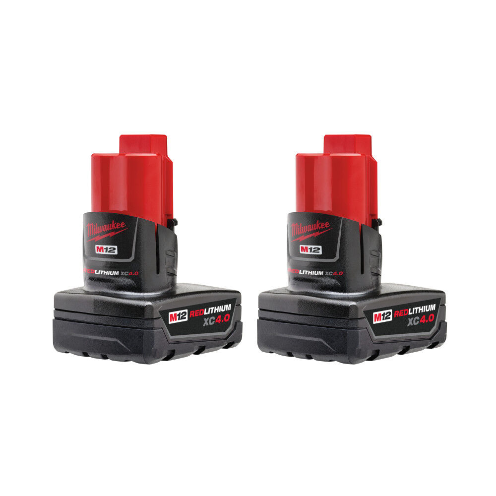 Milwaukee M12 REDLITHIUM XC4.0 Battery Two Pack - 48-11-2442