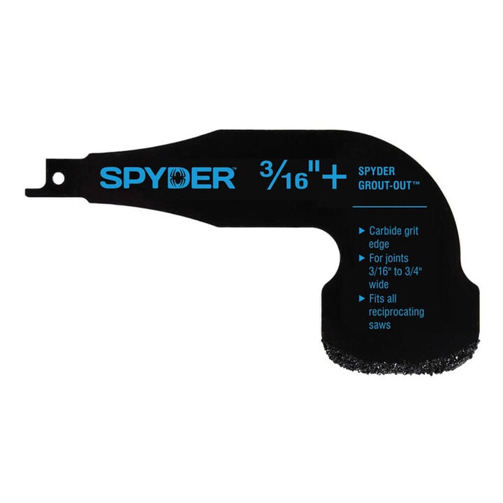 Spyder 3/16 - 3/4 Inch Grout Removal Tool, Attachment for Reciprocating Saws