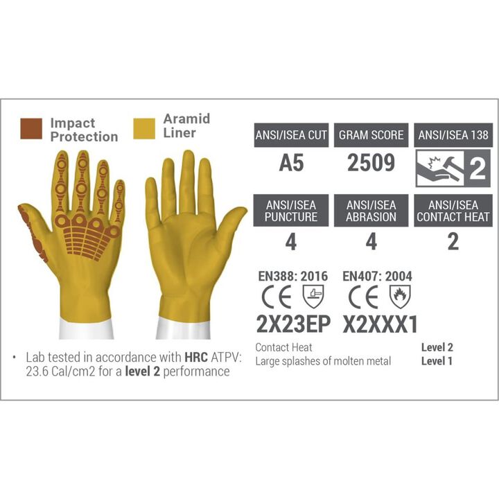 Hexarmor Chrome SLT Goatskin Leather Gloves White and Orange, large image number 5