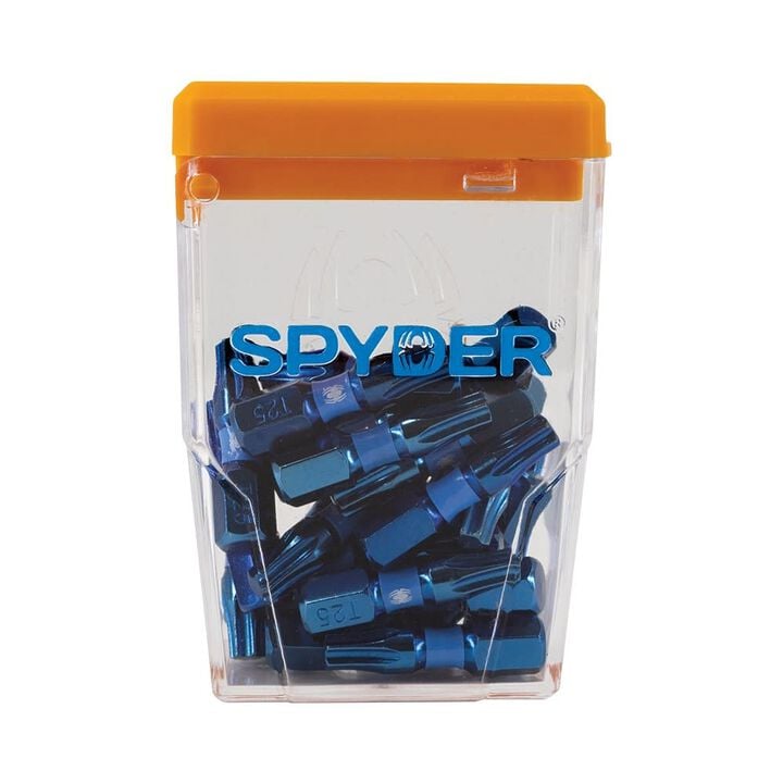 Spyder 1 Inch T25 Impact Driver Bit, 25 Pieces