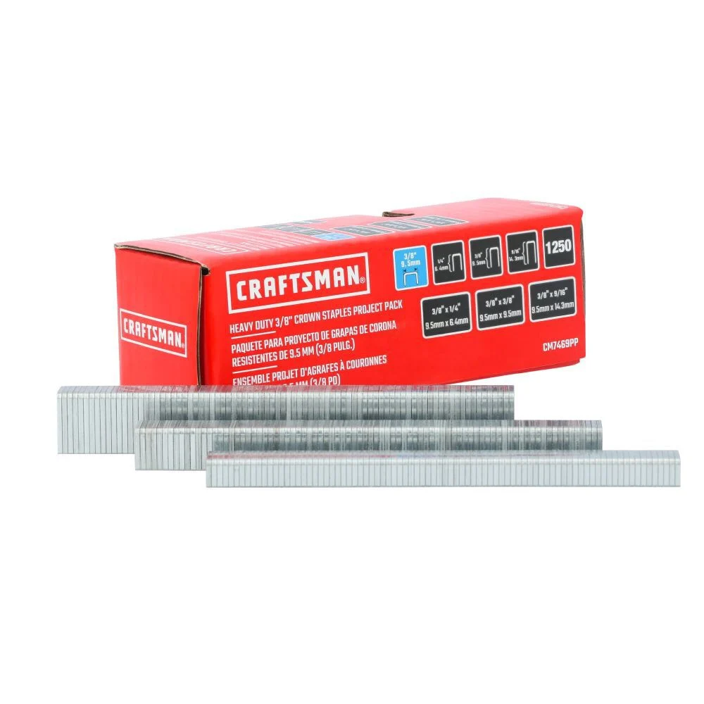 CRAFTSMAN 3/8 Inch Crown Staples 1250 Pieces, large image number 1