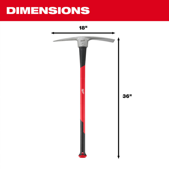 Milwaukee 5 Lb Pick Mattock 36 Inch Handle, large image number 8