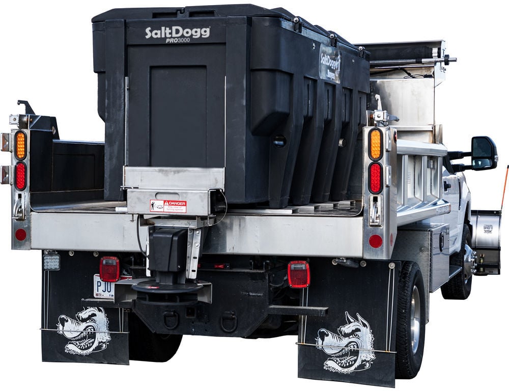 Buyers Products Company SaltDogg PRO3000CH 3.0 Cubic Yard Electric Poly Hopper Spreader - Conveyor Chain, large image number 2