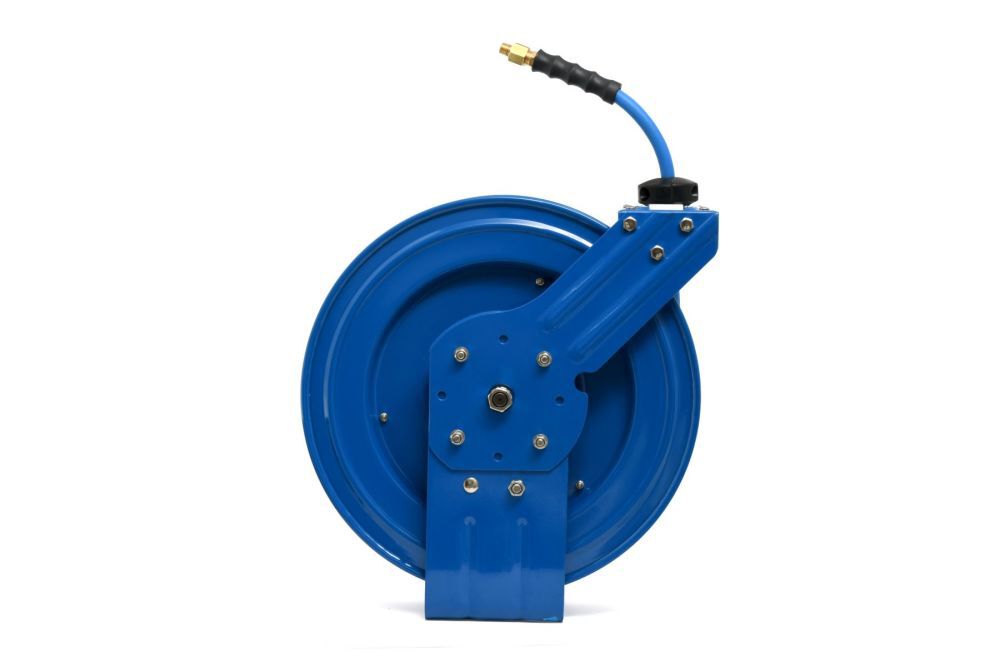 BluBird 3/8 Inch x 75 Ft. Steel HD Single Arm Air Hose Reel Assembly, large image number 3