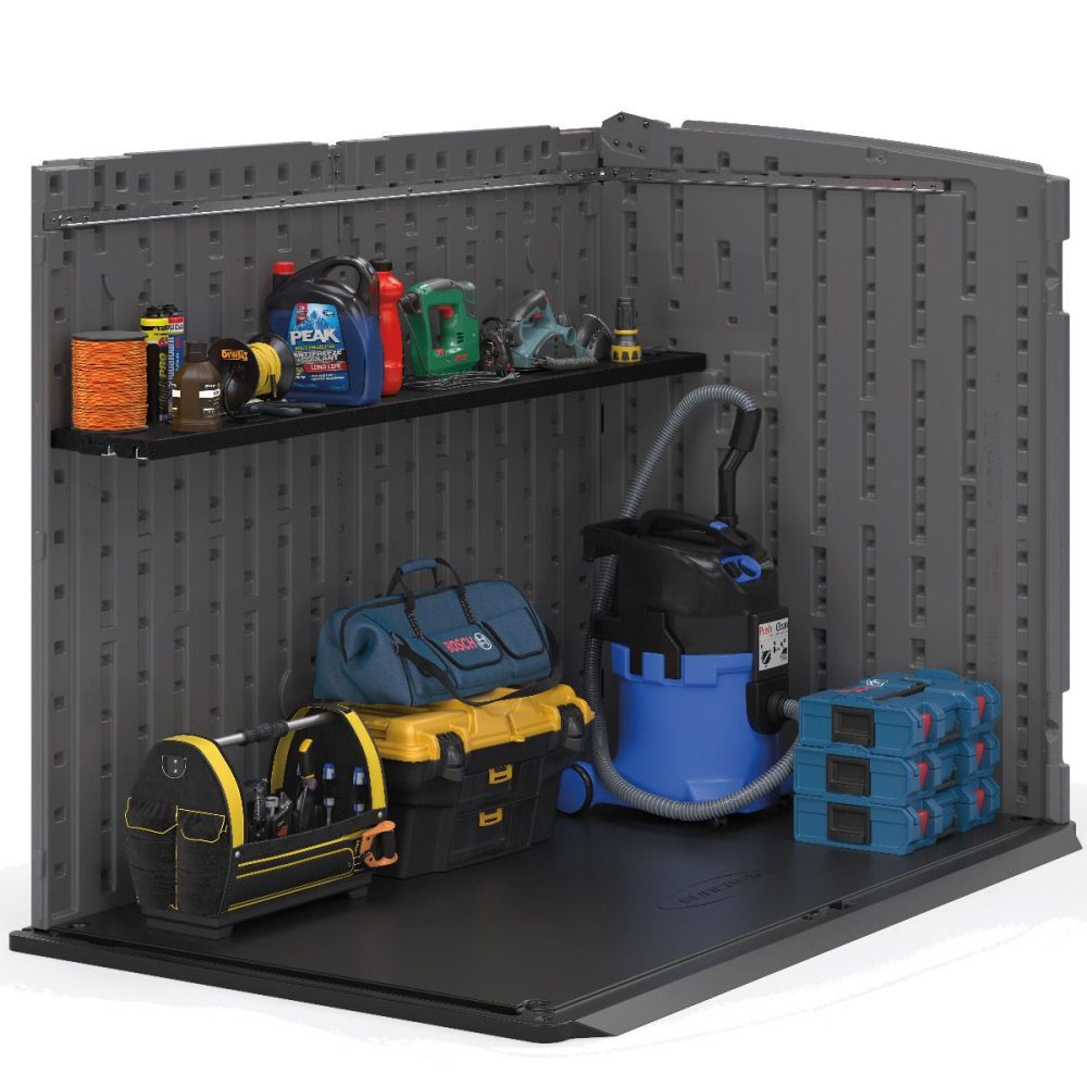 Suncast Horizontal and Extra Large Vertical Shed Shelf, Black, large image number 2