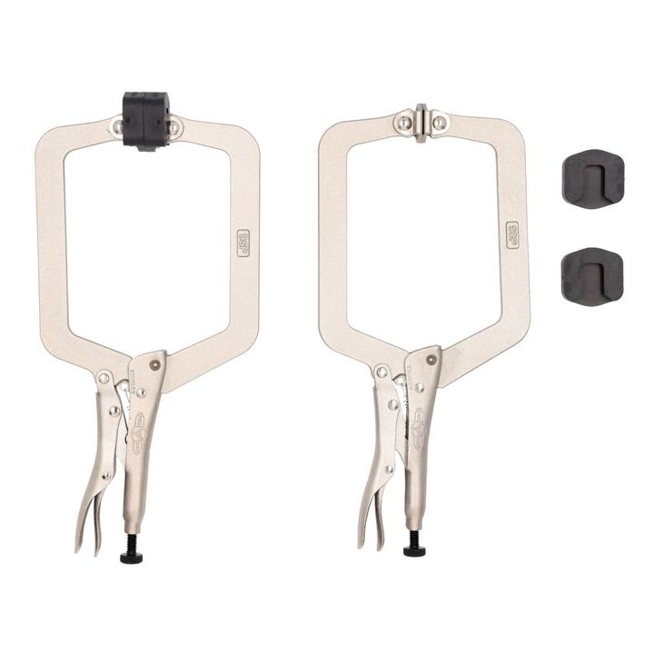 Stanley Swivel Tip Locking C-Clamp Set 2 Clamps with 4 Pads