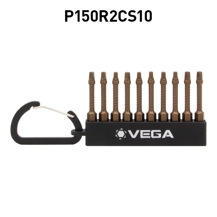 Vega Impactech #2 x 2in Square Driver Bits Set 10pcs, large image number 1