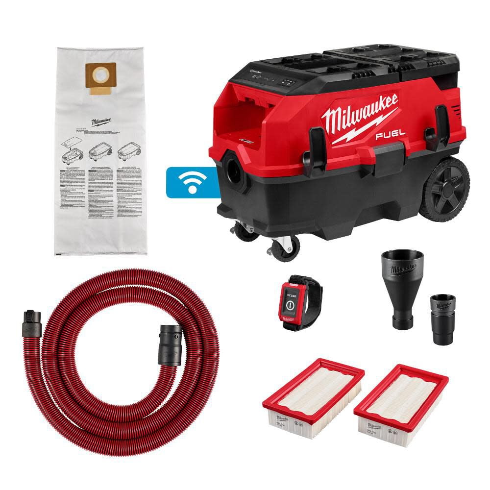 Milwaukee M18 FUEL 9 Gallon Dual Battery Dust Extractor w/ PACKOUT Compatibility and VACLINK Kit, large image number 17