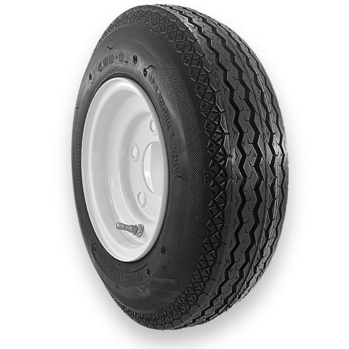 Rubbermaster Tire 4.80-8 4P TL & MTD 8 x 3.75 5 on 4.5 STAMPED, large image number 1