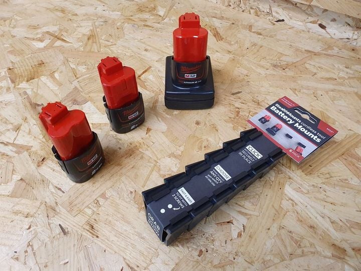 Stealthmounts BLACK Battery Mount for Milwaukee M12 6pk, large image number 3