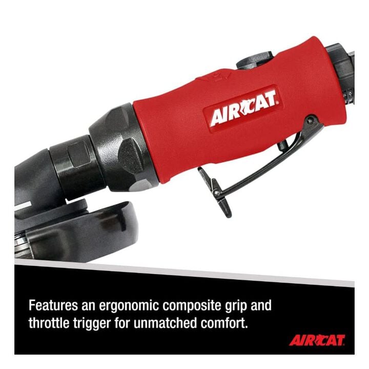 AIRCAT 1 HP 4-1/2 Inch Pneumatic Angle Grinder with Spindle Lock, large image number 3