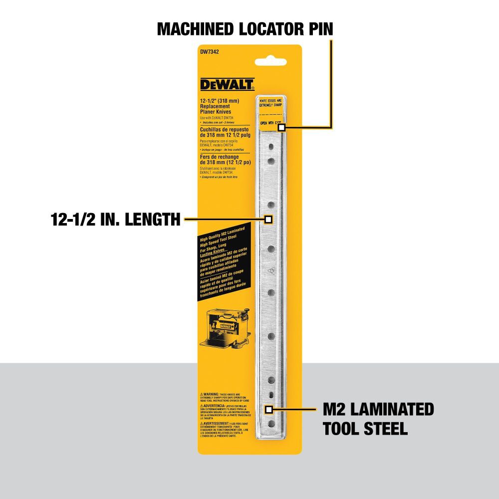 DEWALT 12-1/2 In. Disposable Reversible Planer Knives, large image number 2